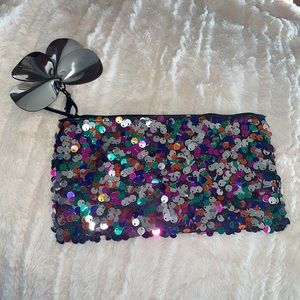 MAC sequin make up pouch. NWOT